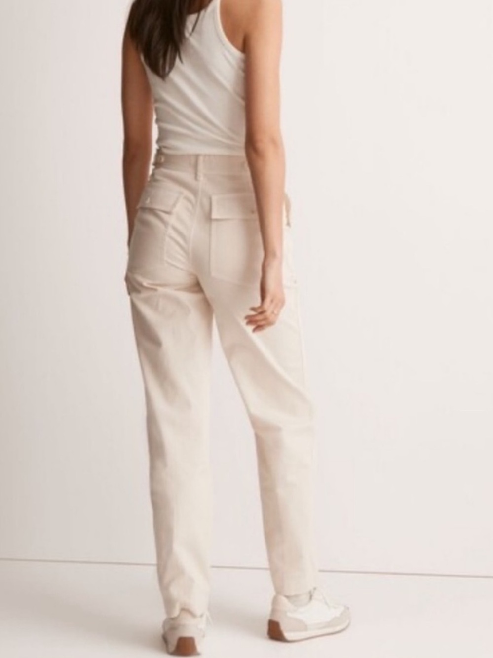 Madewell The Perfect Vintage Wide-Leg Pant Utility Edition Cream High Rise - Picture 2 of 11